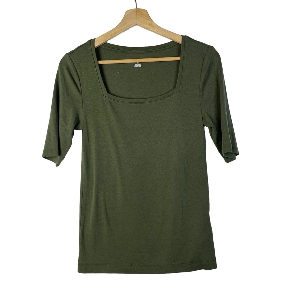 Amazon Essentials Olive Green Square Neck Short S… - image 2
